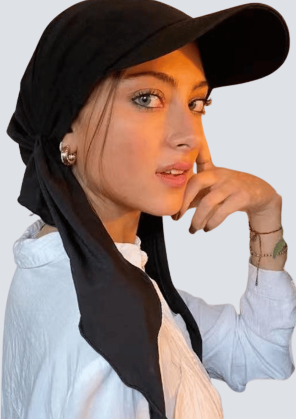 sunvisor cap Sun Visor Cap With Attached Scarf
