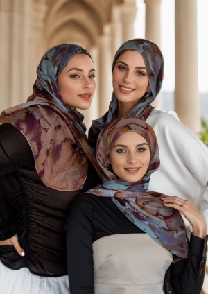 Gradient Chiffon Shawl