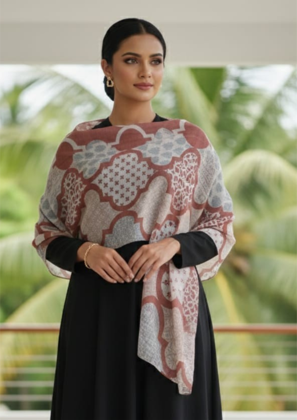 Abstract Grace Cotton Shawl