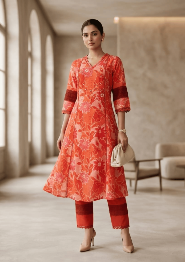 Cotton 2 PCS Ready Made Frock Shalwar