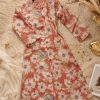 1 Piece Frock Style Floral pink  Top