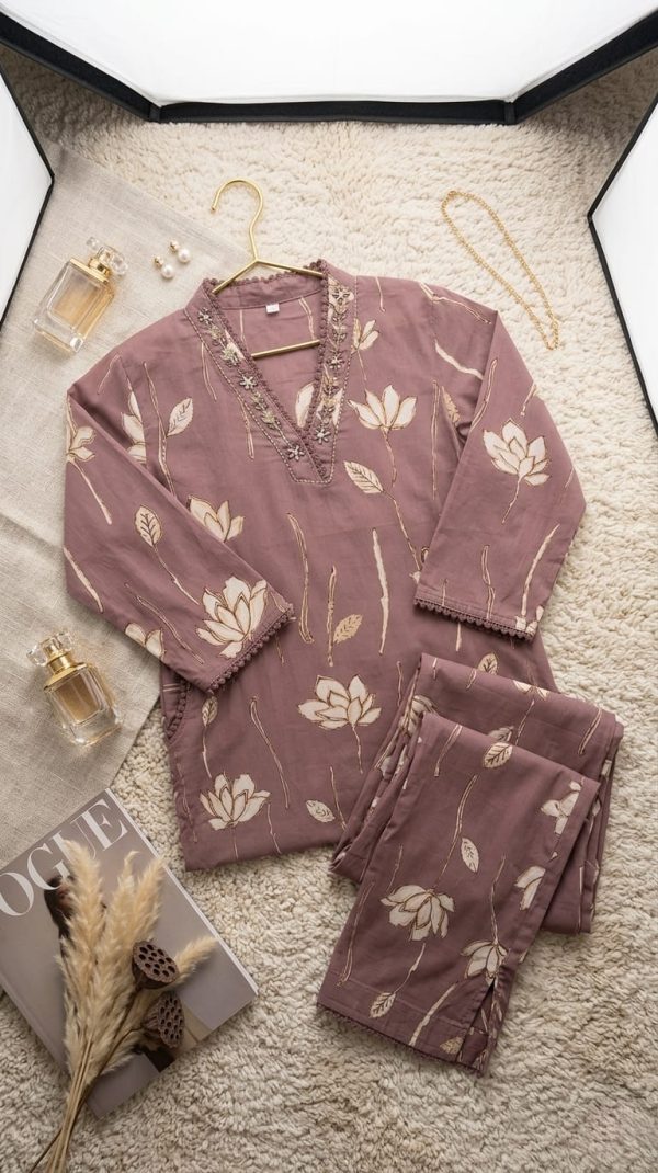 Cotton 2 PCS Ready Made Shalwar
